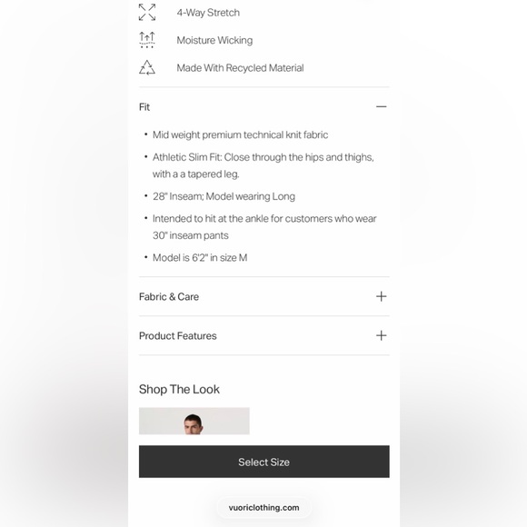 Vuori |  Sunday Performance Jogger NWOT - Picture 7 of 7